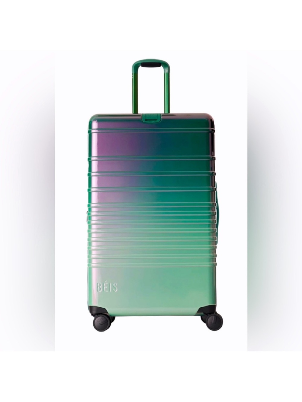NWT BEIS WICKED GREEN Large Check-In Roller 💚💚